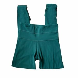 Athleta Green Pleated and Ruched XXS Leggings